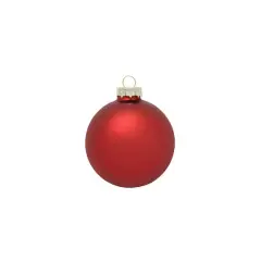 Whitehurst 12ct. 2.75" Matte Glass Ball Ornaments Red Matte