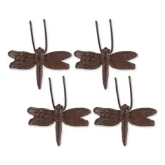 4" Dragonfly Cast Iron Pot Hanger Set, 4ct.