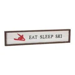 23" Eat Sleep Ski Holiday Tabletop D&eacute;cor Sign