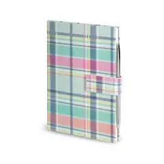 Vera Bradley&reg; Large Pastel Plaid Journal with Pen