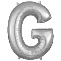 32" Silver Letter Foil Balloon G