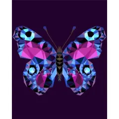 Crafting Spark Celebration Poly Butterfly Painting by Numbers Kit
