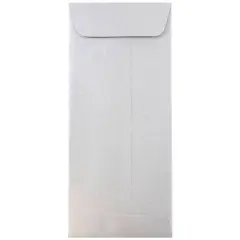 JAM Paper #10 Policy Metallic Business Envelopes, 50ct. Silver Stardream