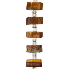 Tigereye Hexagon Beads with Spacers by Bead Landing&reg;, 12mm