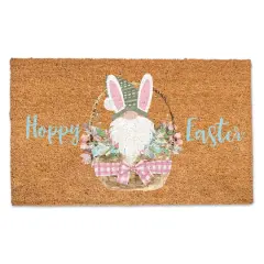 Gnome Bunny Basket Doormat