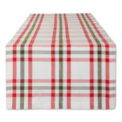 DII&reg; 72" Jolly Tree Collection Nutcracker Plaid Table Runner