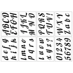 3.5" Italic Script Alphabet Stencils by Craft Smart&reg;