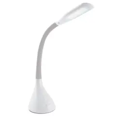 OttLite 11" White Creative Curves LED Desk Lamp with USB Port