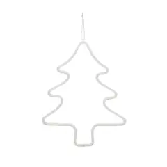 Hello Honey&reg; 12.25" White Wire Tree Wall D&eacute;cor with LED Light