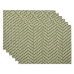 DII&reg; Textured Twill Weave Placemats, 6ct. Antique Green