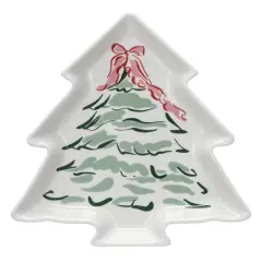 Hello Honey&reg; 9" Christmas Tree Stoneware Plate