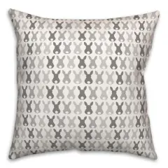 Bunny Butt Pattern Pillow 2 18" x 18" Throw Pillow