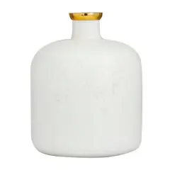 White Glass Glam Vase, 12" x 10" x 10"