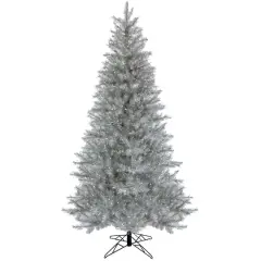 10ft. Pre-Lit Crystal Pine Hinged Artificial Christmas Tree, Color Changing LED Lights