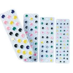 S&S&reg; Worldwide Assorted Sticky Wiggly Eyes, 500ct.