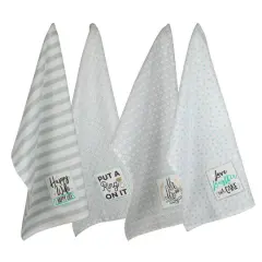 DII&reg; Wedding Themed Embellished Dishtowels, 4ct.