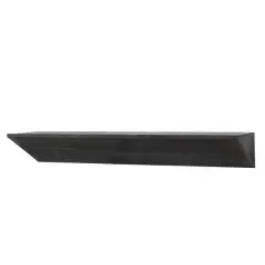 Large Black Wedge Wood Floating Wall Shelf