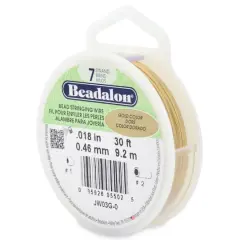 Beadalon&reg; 7 Strand Gold Bead Stringing Wire, 0.46mm