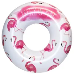 Rae Dunn 4ft. Pretty in Pink Flamingo Pattern Ring Float