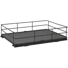 Organize It All Large Matte Black Slide Out Shelf Organizer