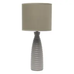 Simple Designs Alsace Bottle Table Lamp Taupe