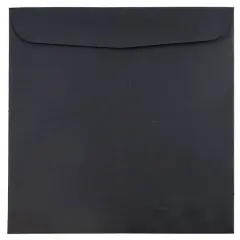 JAM Paper 9.5" x 9.5" Square Invitation Envelopes, 25ct. Black Linen
