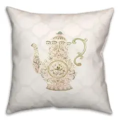 Tea Pot Lattice 18" x 18" Throw Pillow