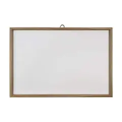 17" x 25" White Plaque with Natural Wood Frame by Make Market&reg;