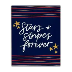 Stupell Industries Stars Stripes Forever Americana Independence Day Canvas Wall Art