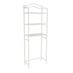 Household Essentials 3-Tier Metal Over the Toilet Storage Shelf White