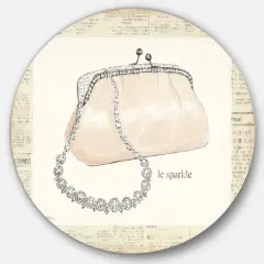 Designart - Chic Galm Closet II - Glam Metal Circle Wall Art