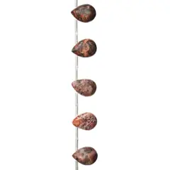 Leopard Jasper Teardrop Beads, 14mm by Bead Landing&trade;