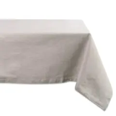 DII&reg; 120" Natural White Solid Chambray Tablecloth