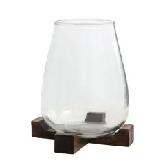 Hello Honey&reg; 11" Glass Hurricane Candle Holder