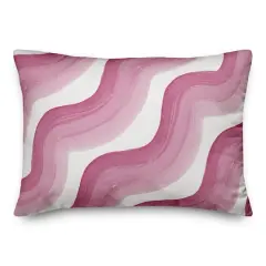 Wave Print Throw Pillow Pink