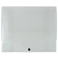 JAM Paper Clear Plastic Portfolio with Snap Closure 10" x 12.5"