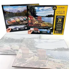 ArtSkills&reg; Adirondacks & Boat Lake Premium Paint by Number Set