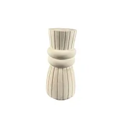 4.5" Ribbed Cement Taper Candle Holder by Make Market&reg;