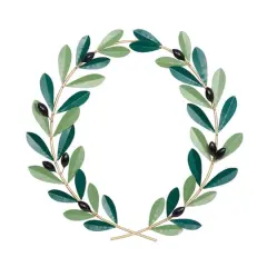 22" Green Coastal Metal Wall D&eacute;cor