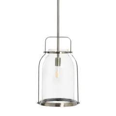 Hello Honey&reg; Robert Stevenson Lighting Channing Metal & Glass Ceiling Light Polished Nickel