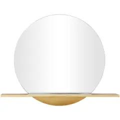 Gold Metal Glam Wall Mirror, 35" x 4" x 28"