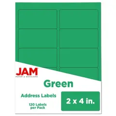 JAM Paper Standard Address Labels, 120ct. Green