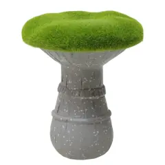 6.25" Faux Moss Mushroom Outdoor Garden Statue