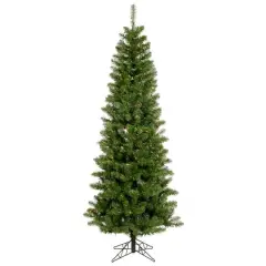 4.5ft. Pre-Lit Salem Pine Pencil Artificial Christmas Tree, Multi-Colored LED Lights
