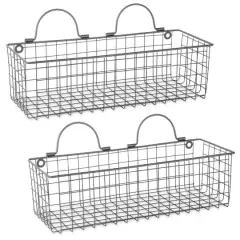 DII&reg; Medium Wire Wall Baskets, 2ct. Gray