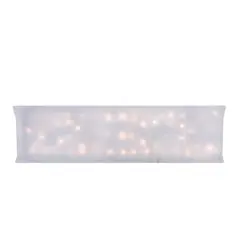42" LED Lighted Battery Operated Christmas Snow Blanket, Warm White Lights