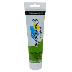 Daler-Rowney&reg; Original System 3 Acrylic, 150mL Pale Olive Green