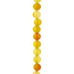 Yellow Agate Round Beads, 8mm by Bead Landing&trade;
