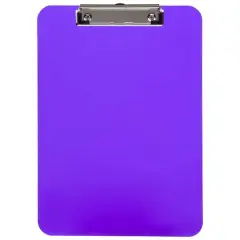 JAM Paper Letter Size Plastic Clipboards, 12ct. Purple