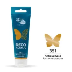 Rosa Talent Metallic Deco Acrylic Paint, 75mL 351 Antique Gold